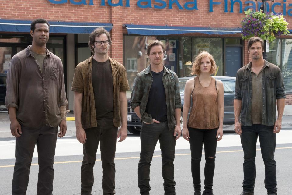 (L-R) Isaiah Mustafa, Bill Hader, James McAvoy, Jessica Chastain and Jay Ryan in "It: Chapter Two"