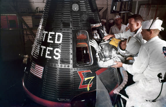 50 years ago, Wally Schirra became the fifth American in space, making the third orbital flight of the Mercury program. Schirra piloted his Sigma 7 capsule on a six-orbit mission that lasted more than nine hours on Oct. 3, 1962.