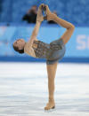 Adelina Sotnikova of Russia competes in the women's free skate figure skating finals at the Iceberg Skating Palace during the 2014 Winter Olympics, Thursday, Feb. 20, 2014, in Sochi, Russia. (AP Photo/Ivan Sekretarev)