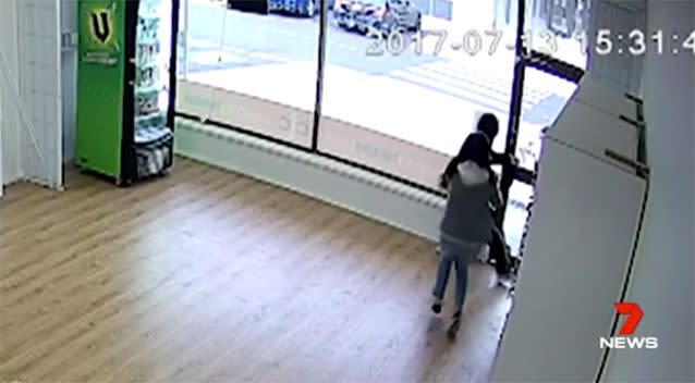 PICTURED: Jenny chased the man out of the store. Photo: 7 News