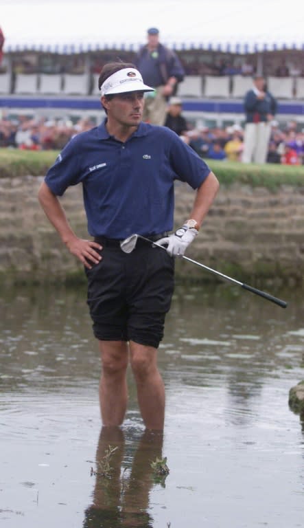 French golfer Jean van de Velde came to the 18th at Carnoustie three shots in the lead and victory in the 1999 Open but after a catastrophic series of shots and a visit to Barry Burn ended up in a play-off and lost