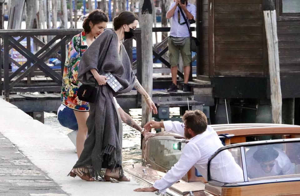 Angelina Jolie visits Venice, Italy on July 30, 2021. - Credit: AbacaPress / SplashNews.com