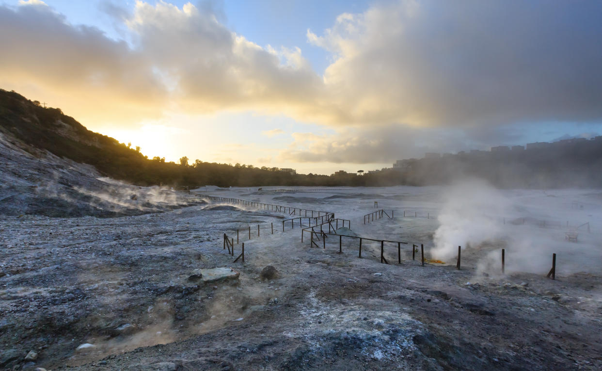 The Campi Flegrei supervolcano is building up to an eruption (Getty)