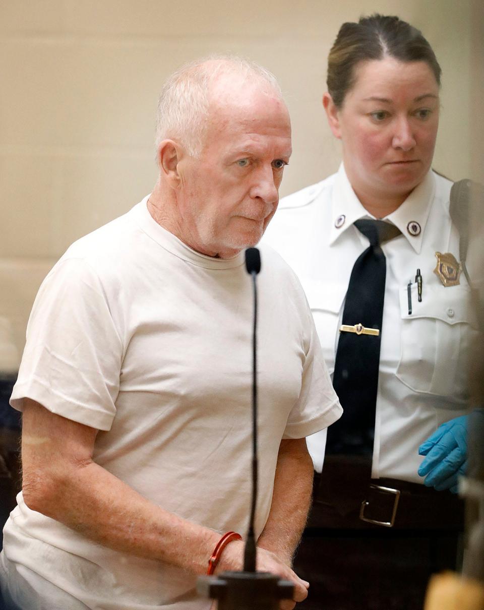 John Sullivan, 77 of Quincy, appears in Quincy District Court for a dangerousness hearing related to a hate crime on Wednesday, Dec. 7, 2022.