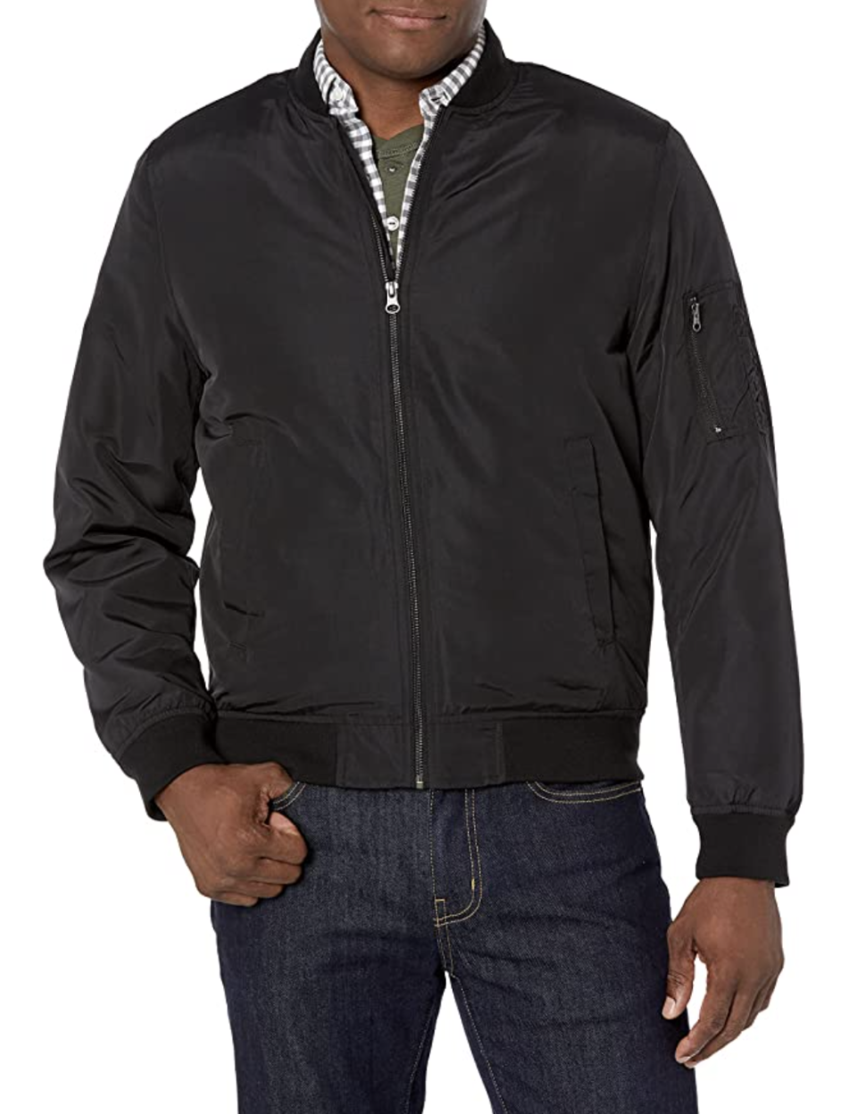 Men's Mid-Weight Bomber Jacket in black amazon essentials