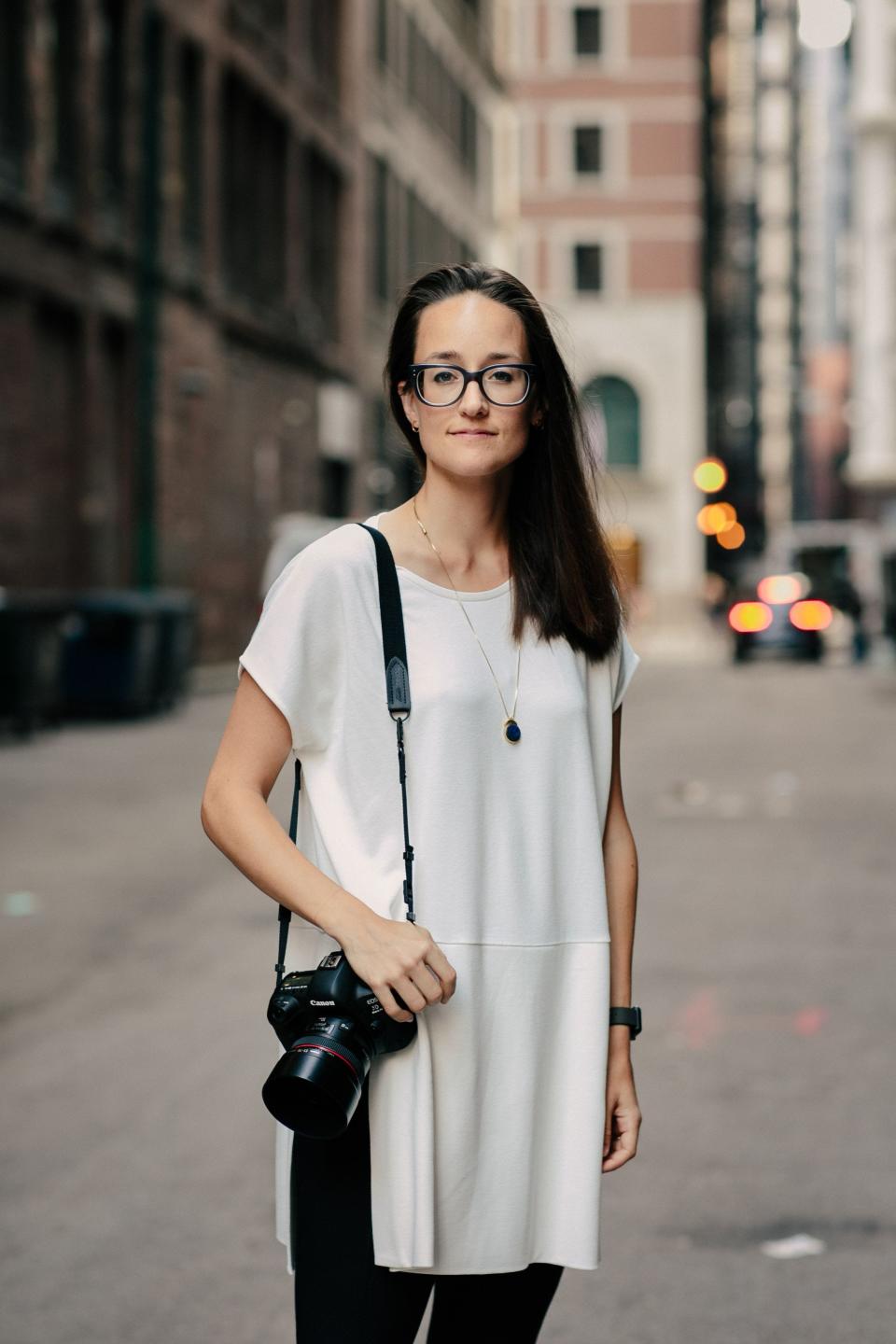 Freelance photographer Alyssa Schukar was shot in the hand with a rubber bullet during a confrontation between police and protesters in Kenosha following the police shooting of Jacob Blake.