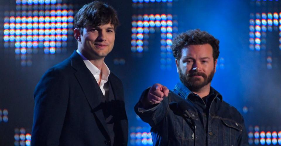 Actors Ashton Kutcher, left, and Danny Masterson have been working on Part 5 of Netflix's "The Ranch." The co-stars are shown here presenting Collaborative Video of the Year awards in Nashville in July. (Photo: Harrison McClary / Reuters)