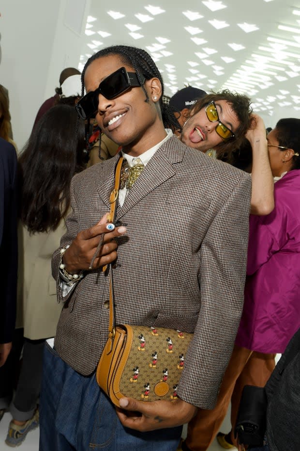 <p>A$AP Rocky in Gucci at the Gucci show during Milan Fashion Week Spring/Summer 2020.</p>