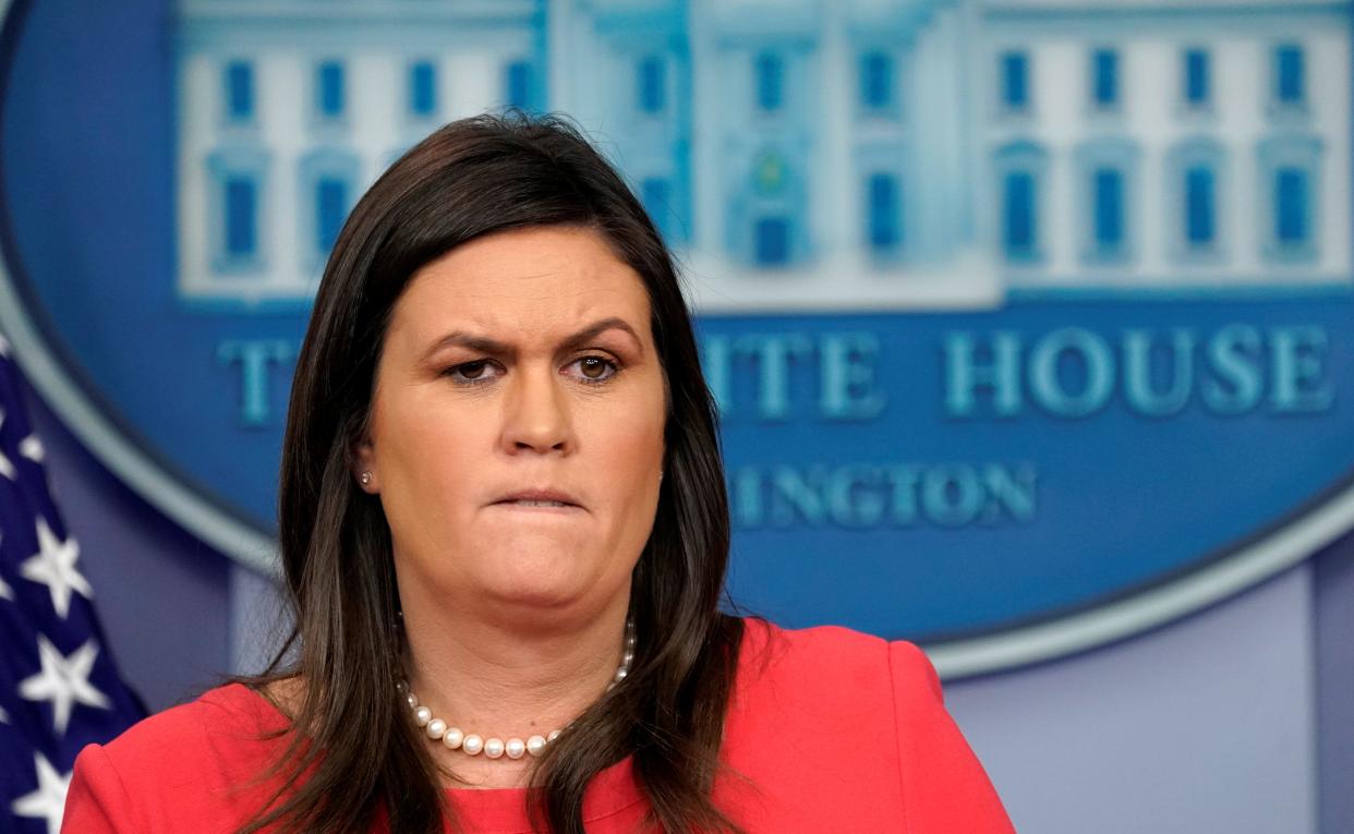 <p>File image: Sarah Sanders complained about losing 50 thousand Twitter followers, got schooled by high school teacher</p> (REUTERS)