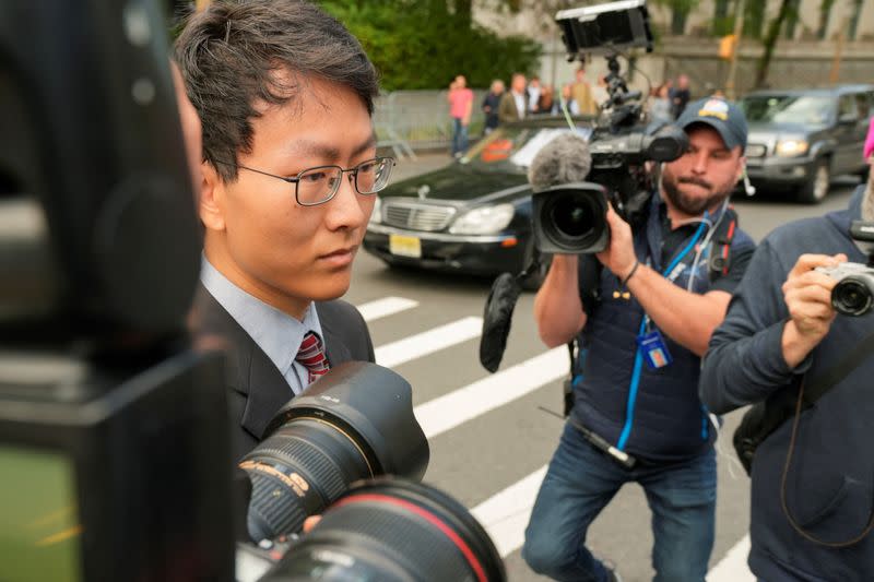 Gary Wang departs the trial of former FTX Chief Executive Sam Bankman-Fried, in New York