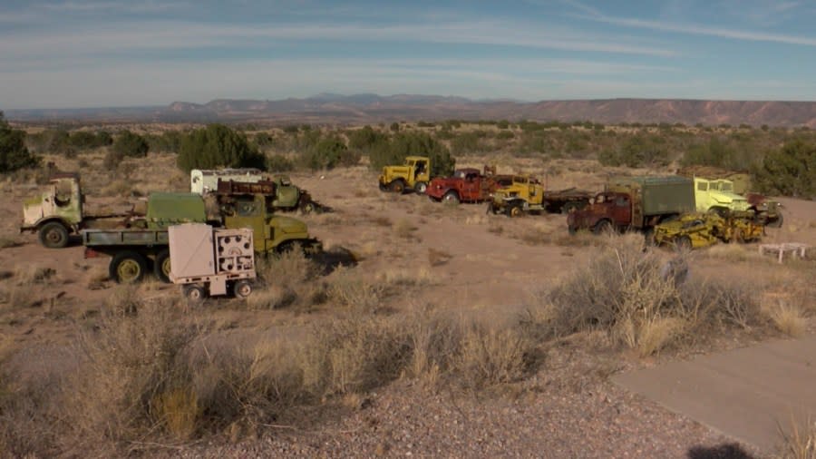 Vehicles at the Rio Rancho Armory | KRQE