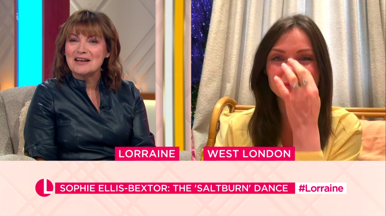 Sophie Ellis Bextor on Lorraine Kelly's daytime TV show. (ITV screengrab)