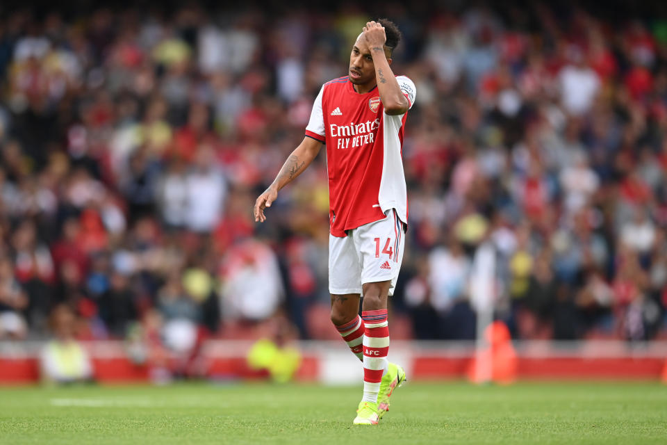 Aubameyang volta ao Arsenal onde est&#xe1; afastado por indisciplina. Foto: Michael Regan/Getty Images