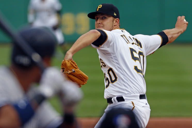 Jameson Taillon returned to the mound just three weeks after having surgery to for testicular cancer. (AP Photo)