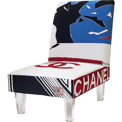 The Suzan Fellman Bespoke Silk Scarf Chair ($6,400) is upholstered with vintage silk scarves andâ€¦