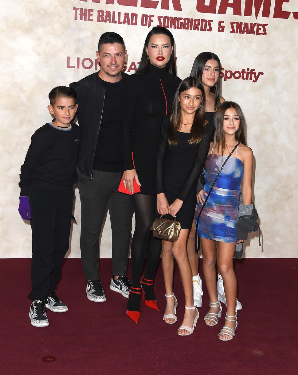 Adriana Lima and family