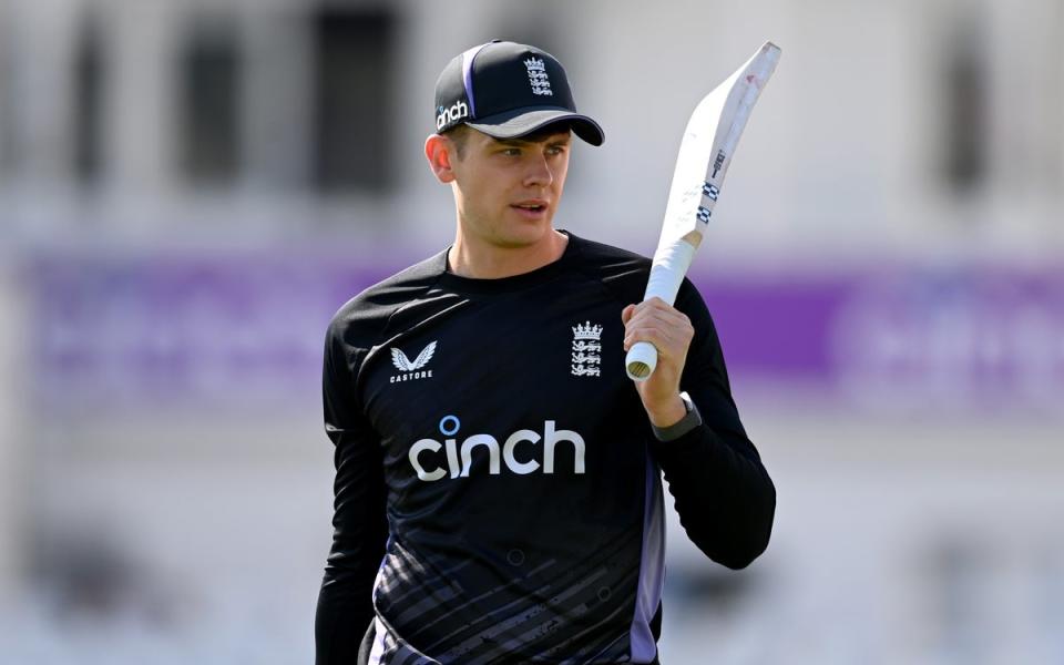 Heavy hitter: Smith puts the work in during a nets session at Trent Bridge (Getty Images)