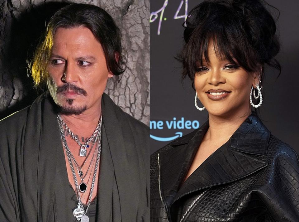 Johnny Depp, Rihanna,  Savage x Fenty fashion show 2022