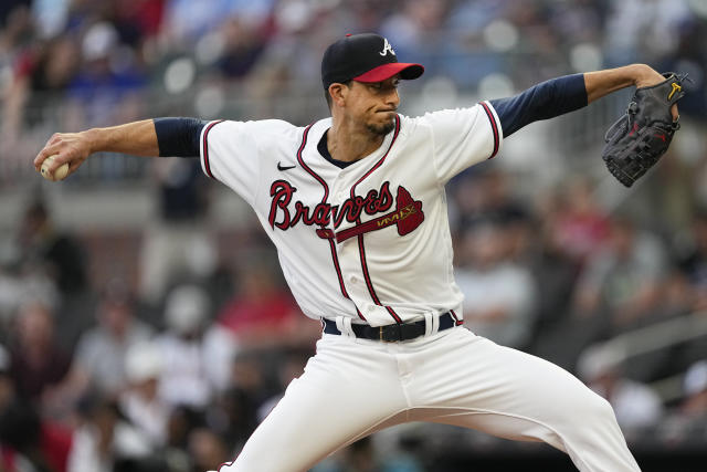 Charlie Morton of the Atlanta Braves poses during Photo Day at