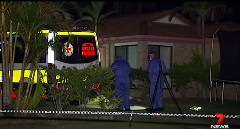 Neigbours have recalled the terrifying screaming coming from the Moreton Bay house where a 29-year-old was found dead with stab wounds to her head, neck, chest, arms and legs. Photo: 7 News