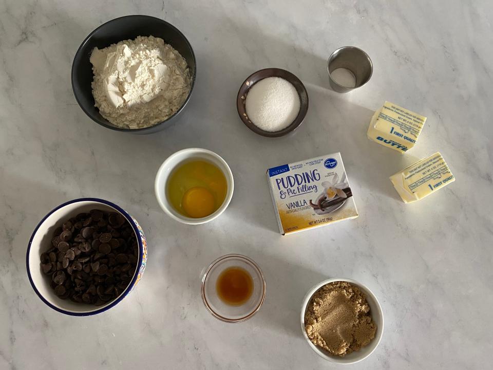 ingredients for pudding cookies