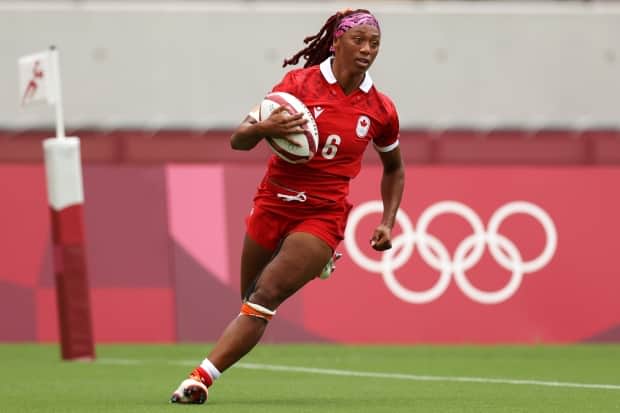 Canadian women's rugby sevens player Charity Williams shared a screengrab of several tweets from the account of the head of Rugby Canada's national development academy aimed at the women's team. (Dan Mullan/Getty Images - image credit)