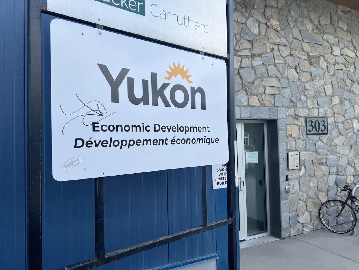 Outside Yukon's Department of Economic Development office in Whitehorse. (Paul Tukker/CBC - image credit)