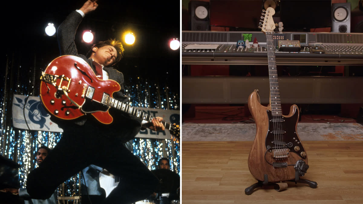  The Gibson ES-345 and Valley Arts Strat guitars used in Back To The Future's Johnny B. Goode scene. 