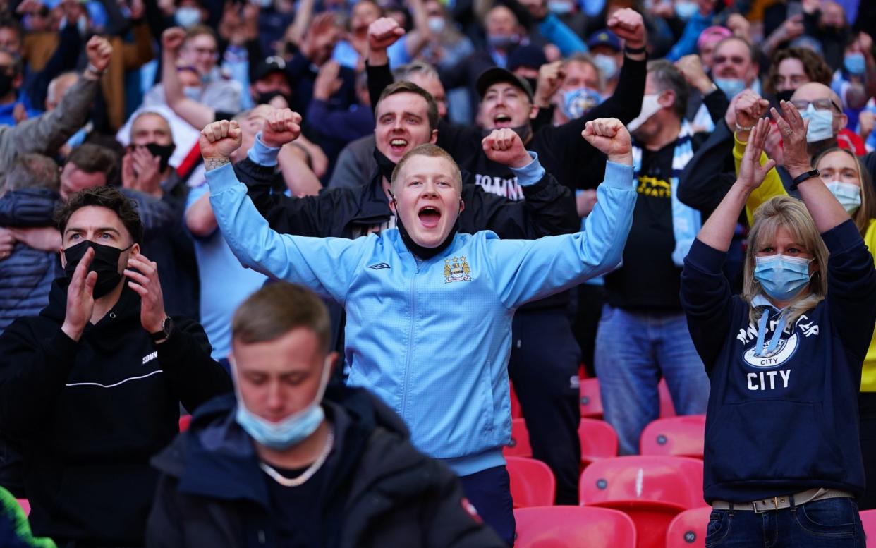 Mass events such as football matches, concerts, music festivals and big business conferences are likely to have to check the Covid status of attendees - Matt McNulty/Manchester City FC via Getty Images