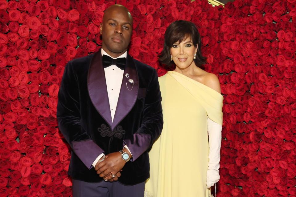 NEW YORK, NEW YORK - MAY 02: (Exclusive Coverage) (L-R) Corey Gamble and Kris Jenner attend The 2022 Met Gala Celebrating "In America: An Anthology of Fashion" at The Metropolitan Museum of Art on May 02, 2022 in New York City. (Photo by Cindy Ord/MG22/Getty Images for The Met Museum/Vogue )