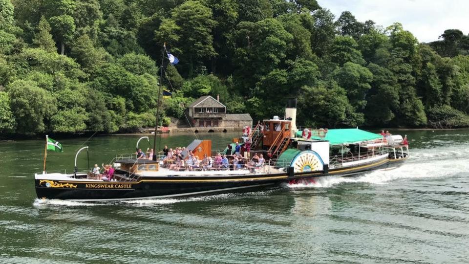 Daily Echo: The 1924 built Paddle Steamer Kingswear Castle cruises the River Dart in Devon each summer.