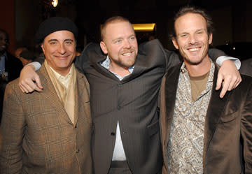 Andy Garcia , Joe Carnahan , director and Peter Berg at the Hollywood premiere of Universal Pictures' Smokin' Aces