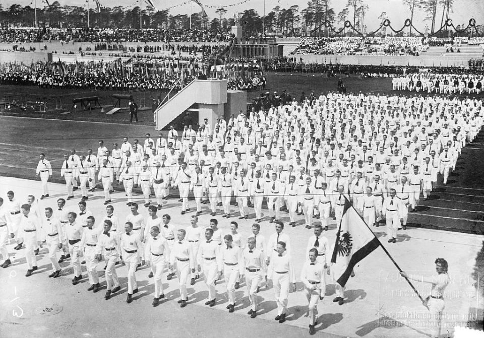 <p>Due to World War I, the year's Games — which were scheduled to be in Berlin — were canceled. Yet, in true Olympics fashion, a stadium was planned years in advance before this decision was made (this 1913 parade dedicates the very structure). This won't be the first time the games aren't held due to war either. Both the Summer and Winter Games in 1940 and 1944 were canceled in light of World War II. </p><p><em>Photo via </em><a rel="nofollow noopener" href="http://loc.gov/pictures/resource/ggbain.13627/" target="_blank" data-ylk="slk:Library of Congress;elm:context_link;itc:0;sec:content-canvas" class="link "><em>Library of Congress</em></a></p>