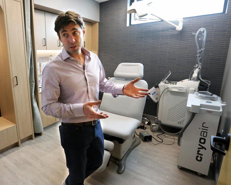 CEO Max Puyanic shows off state of the art equipment in each exam room of the newly opened Optima Dermatology in Stratham. They offer medical, surgical, and cosmetic dermatology services.