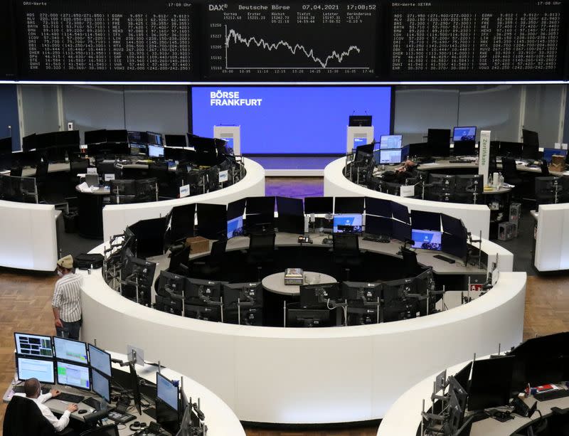 The German share price index DAX graph is pictured at the stock exchange in Frankfurt