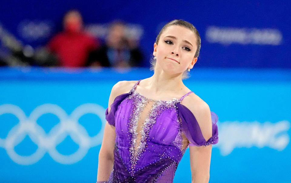 Russian figure skater Kamila Valieva at the 2022 Beijing Winter Olympics.