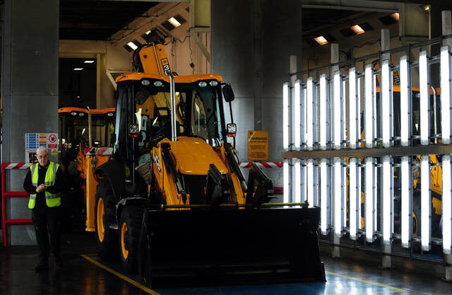 JCB’s factory in Rocester, Staffordshire (Rui Vieira/PA)