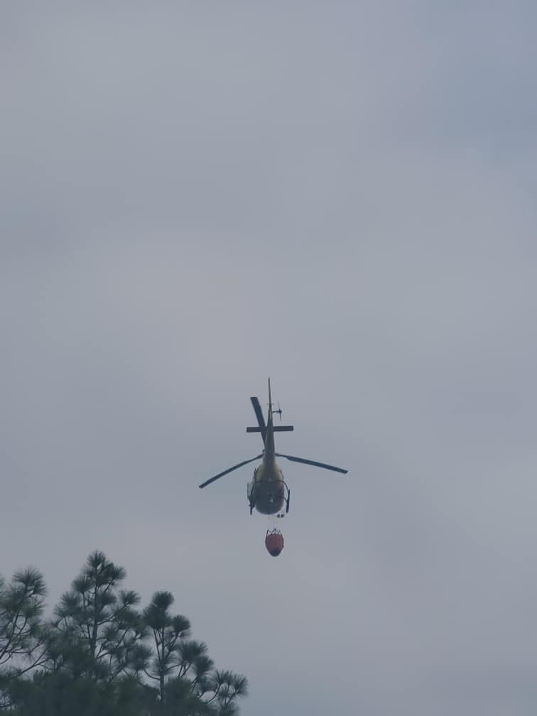 A stretch of N.C. 211 remains closed as the N.C. Forest Services works to put out a fire that's spread to nearly 600 acres of swampy land north of Supply.