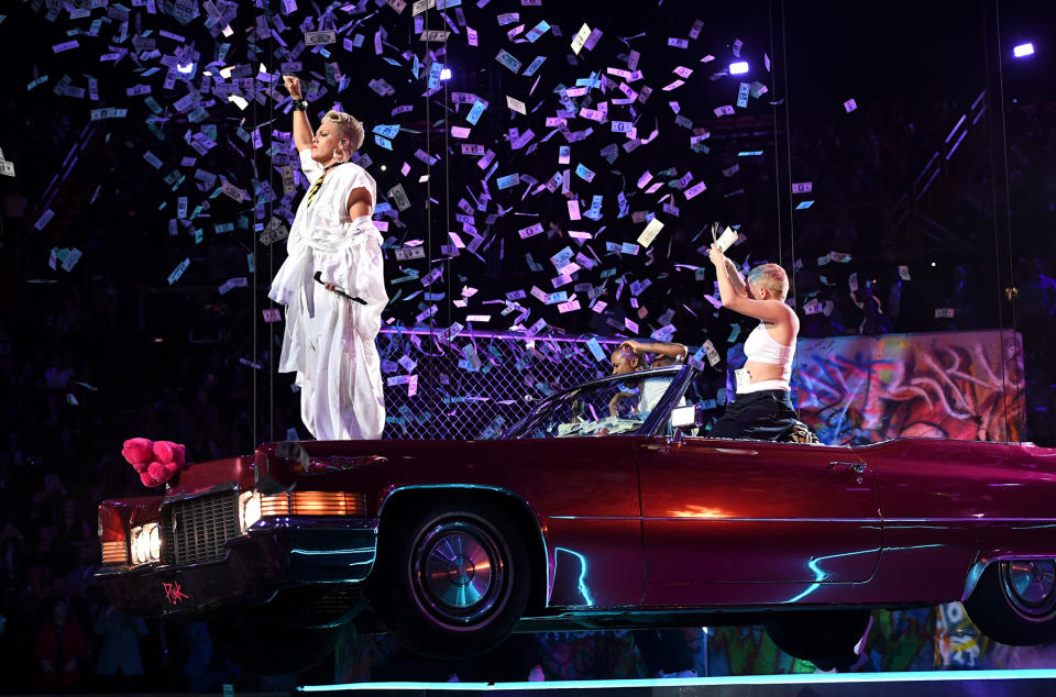 <p>Pink performs during the VMAs. (Photo: Kevin Winter/Getty Images) </p>