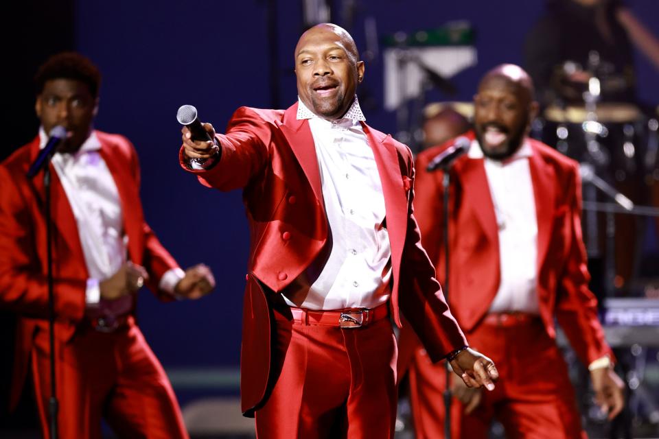 Tony Grant of The Temptations performs onstage during MusiCares Persons of the Year Honoring Berry Gordy and Smokey Robinson at Los Angeles Convention Center on Feb. 3, 2023 in Los Angeles, California.