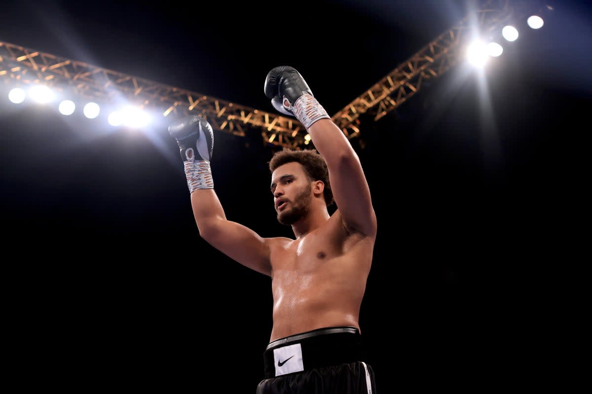 Moses Itauma celebrates after winning his fight against Amine Boucetta (Getty Images)