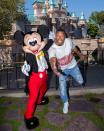 <p>The <em>Baby Driver</em> star, 49, grabbed an action shot with the mouse himself over Fourth of July weekend.</p>