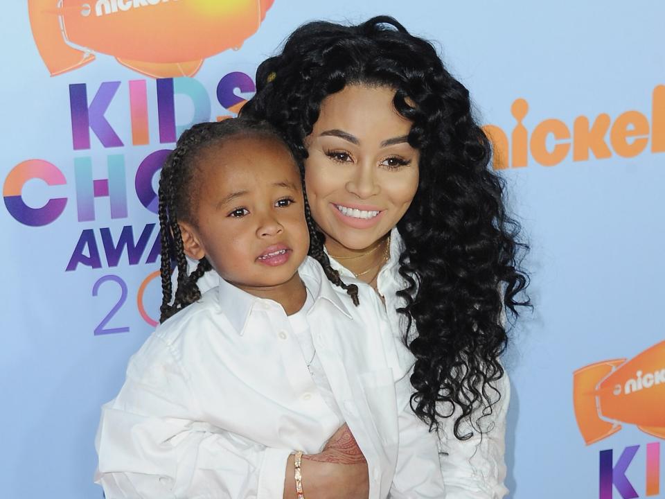 Blac Chyna and son King Cairo arrive at the Nickelodeon's 2017 Kids' Choice Awards at USC Galen Center on March 11, 2017 in Los Angeles, California