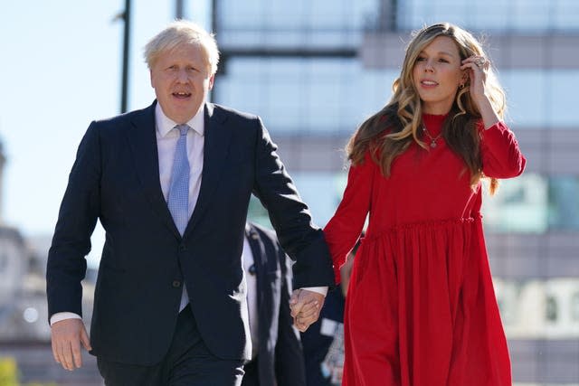 Boris Johnson with his wife Carrie