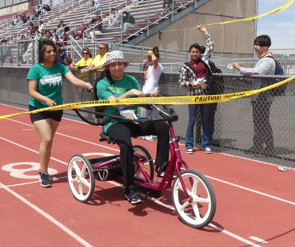 Adelanto High School hosted a "VIP Track and Field Day" on Wednesday for student athletes with special needs. Participating schools included Victor Valley, Silverado and Adelanto high schools. Also, Imogene Garner Hook Junior High School, Lakeview Leadership Academy and Cobalt Institute of Math and Science.