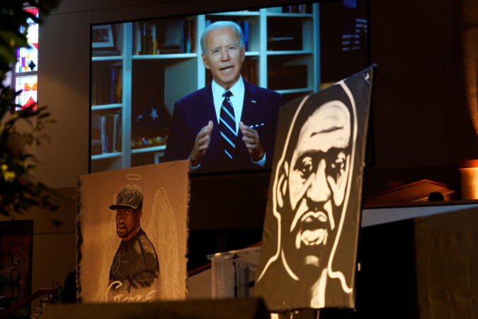 Joe Biden speaks at George Floyd's funeral