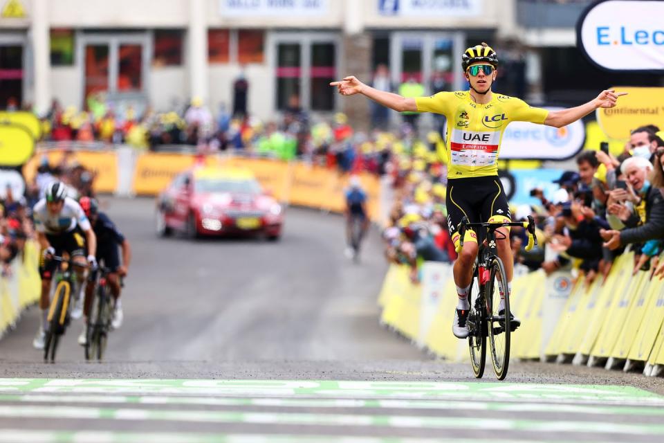 <p><strong>Who’s Winning the Tour de France? </strong></p><p>In a repeat of Wednesday’s stage result, Tadej Pogačar (UAE Team Emirates) won Thursday’s Stage 18 to remain the leader of the 2021 Tour de France. The Slovenian went on the attack to defend his already-insurmountable lead, launching his first acceleration 3km from the top of the day’s final climb, and then attacking again inside the final kilometer to win his second stage of the Tour.</p><p>Denmark’s Jonas Vingegaard (Jumbo-Visma) and Ecuador’s Richard Carapaz (INEOS-Grenadiers) again finished second and third on the day, but were gapped by Pogačar in the run-in to the finish in Luz Ardiden and lost two seconds on the Tour’s General Classification. They now sit 5:45 and 5:51 behind the yellow jersey.</p><p>As long as he stays upright between now and Sunday, Pogačar will win the 2021 Tour de France.</p><p><strong>Who’s Really Winning the Tour de France?</strong></p><p>The last two days illustrated the cruelty of the Tour de France, as Colombia’s Rigoberto Uran (EF Education-Nippo)—who entered Wednesday’s stage in second-place overall but couldn’t hang with the leaders on the final climb of Stage 17—continued to implode. Dropped by the group of GC contenders about 3km from the summit of the Tourmalet, Uran lost 9 minutes by the stage finish. In two days, the Colombian has gone from second to tenth overall.</p><p>So with three days left to race, it’s safe to say that Pogačar will take home the yellow jersey as the winner of the Tour’s General Classification as well as the white jersey as the Tour’s Best Young Rider. Now, thanks to winning his second summit finish in a row, the Slovenian will also win the polka-dot jersey as the Tour’s King of the Mountains. That means for two years running, the Slovenian will leave the Tour with three jerseys—an impressive achievement.</p><p>Early in the stage, Great Britain’s Mark Cavendish (Deceuninck-Quick Step) led the peloton through the Intermediate Sprint in Pouzac, extending his lead in the Tour’s green jersey competition by two points. Cavendish, who finished the stage within the time limit, has an advantage of 38 points over Australia’s Michael Matthews (Team BikeExchange) heading into the Tour’s final three stages, two of which we expect to end in field sprints.</p><p>With lots of points left to be won, this competition is still too close to call, making it the race’s most interesting storyline as we head into the Tour’s final weekend. </p>