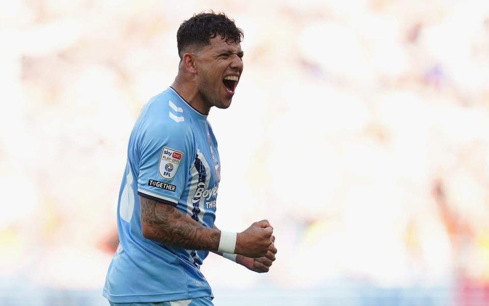 Coventry City&#39;s Gustavo Hamer celebrates scoring their side&#39;s first goal of the game - PA/Nick Potts