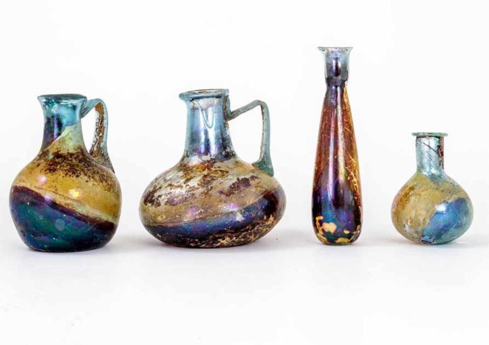 Remarkably preserved glassware found at Nîmes.<p>Archaeology News / V Bel / INRAP</p>