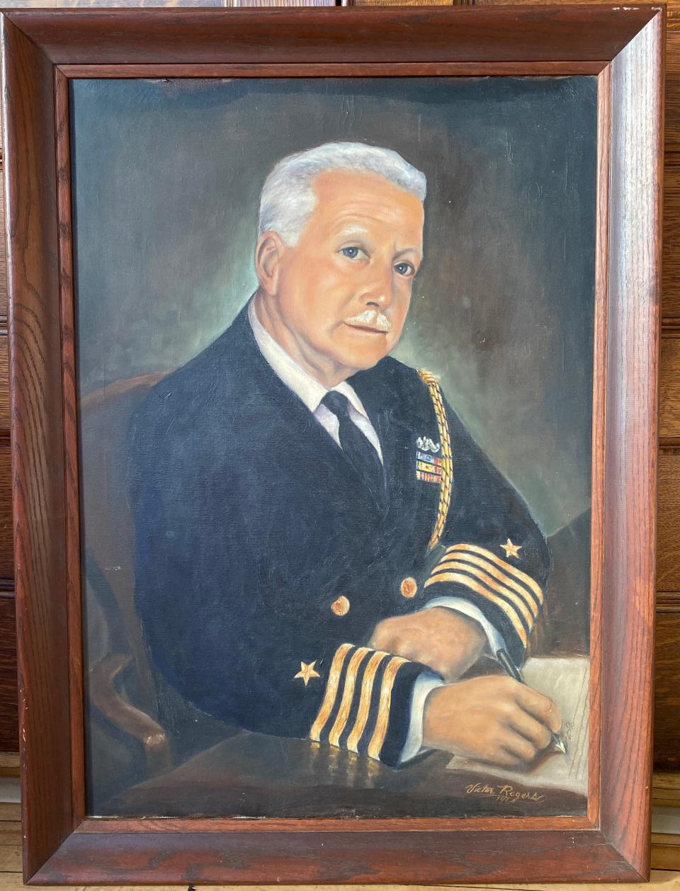 Portrait of Captain Emory Eldredge (1888-1964) by artist R. Victor Rogers.